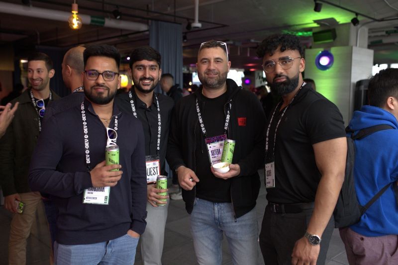 Abhishek Rajan with his team at Shopify Editions.dev 2025 in Toronto